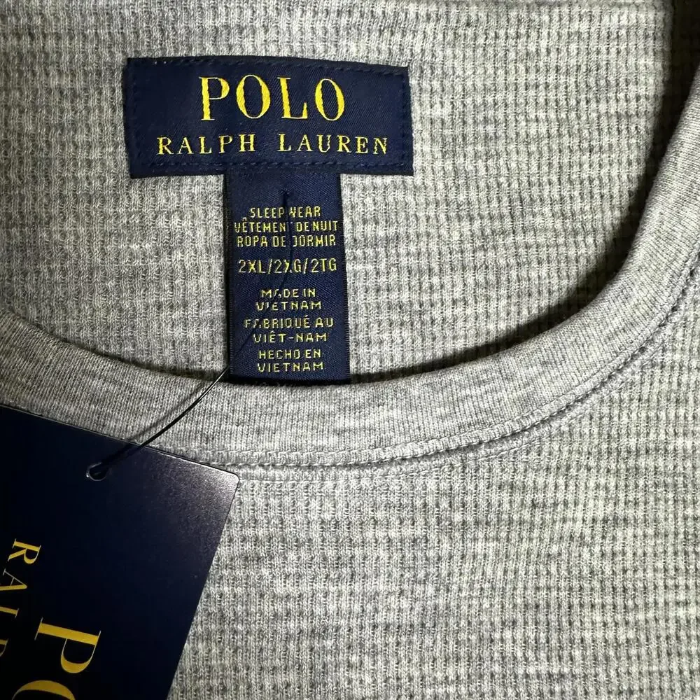 Polo Ralph Lauren Gray men’s thermal Med L or 2XL - Picture 4 of 4